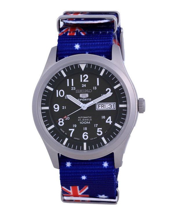 Seiko 5 Sports Automatic Japan Made SNZG09J1-var-NATO30 100M Herrklocka