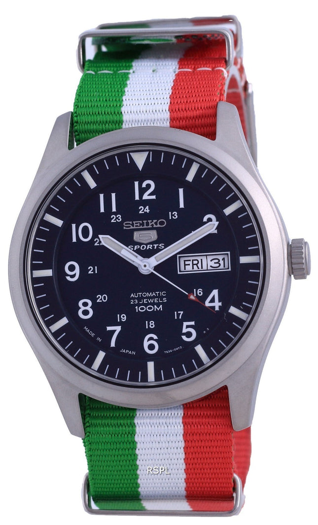 Seiko 5 Sports Automatic Polyester SNZG11J1-var-NATO23 100M Herrklocka