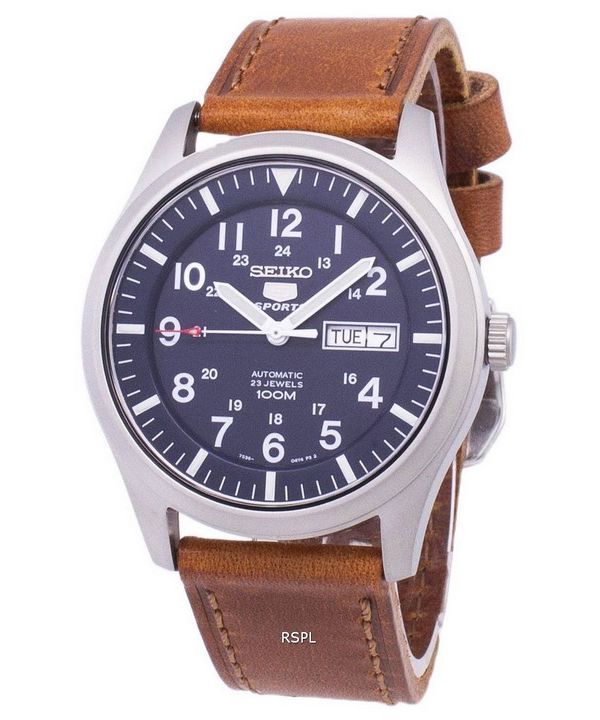 Seiko 5 Sports Automatic Ratio Brown Leather SNZG11K1-LS9 Herrklocka