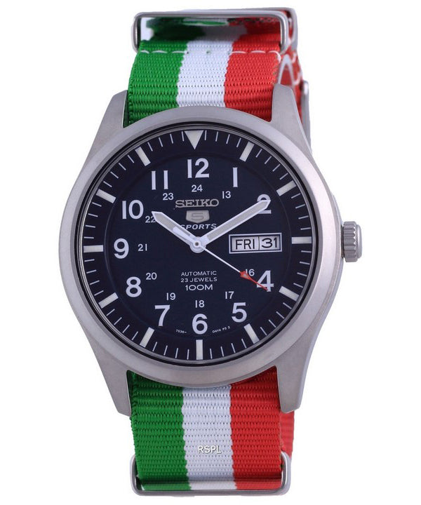 Seiko 5 Sports Automatic Polyester SNZG11K1-var-NATO23 100M Herrklocka