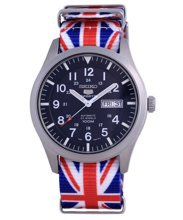 Seiko 5 Sports Automatic Polyester SNZG11K1-var-NATO28 100M Herrklocka