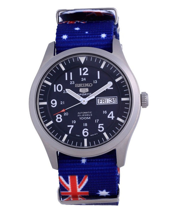 Seiko 5 Sports Automatic Polyester SNZG11K1-var-NATO30 100M Herrklocka