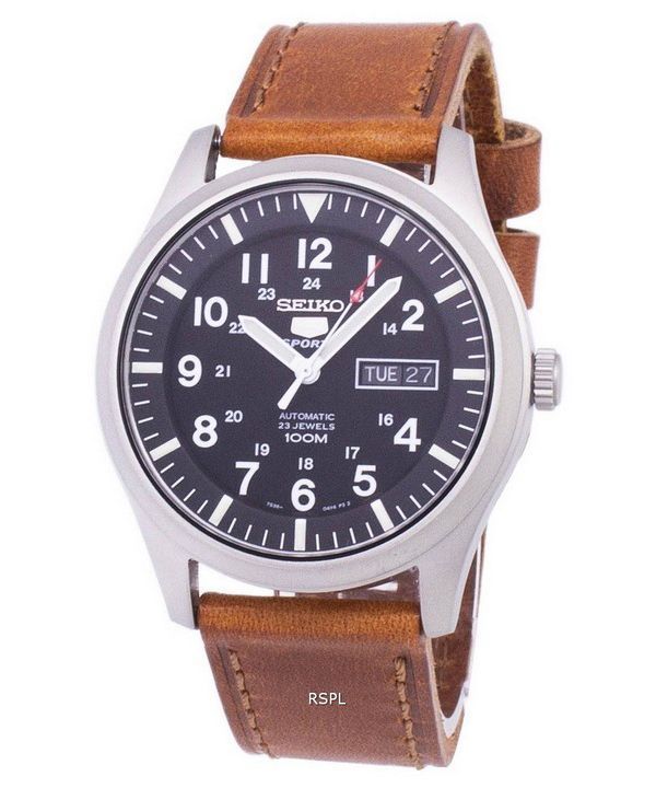 Seiko 5 Sports Automatic Ratio Brown Leather SNZG15K1-LS9 Herrklocka