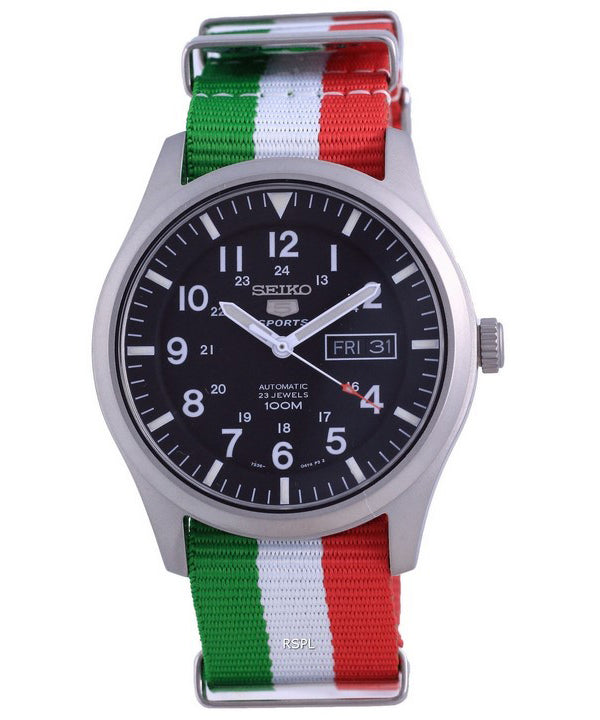 Seiko 5 Sports Automatic Polyester SNZG15K1-var-NATO23 100M Herrklocka