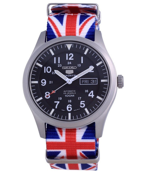 Seiko 5 Sports Automatic Polyester SNZG15K1-var-NATO28 100M Herrklocka