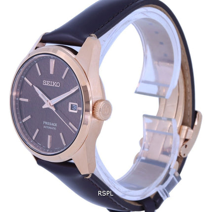 Seiko Presage Sharp Edge Brown Dial Automatisk SPB170 SPB170J1 SPB170J 100M herrklocka