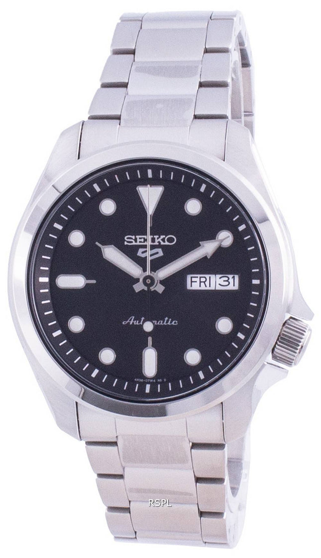 Seiko 5 Sports Black Dial Automatic SRPE55 SRPE55K1 SRPE55K 100M Herrklocka