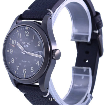 Renoverad Seiko 5 Sports Field Collection brun urtavla läderrem automatisk SRPG41 SRPG41K1 SRPG41K 100M herrklocka