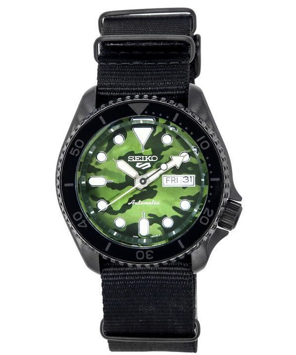 Seiko 5 Sports SKX Street Style Nylonrem Camouflage Urtavla Automatisk SRPJ37K1 100M herrklocka