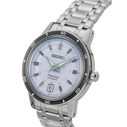 Seiko Presage Style 60-tals rostfritt stål ljusvioletta urtavlan automatisk SRPL73J1 herrklocka