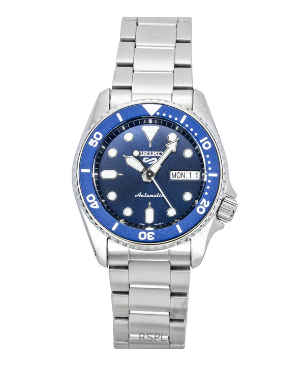Seiko 5 Sports SKX Street Denim rostfritt stål blå urtavla automatisk SRPL77K1 100M herrklocka