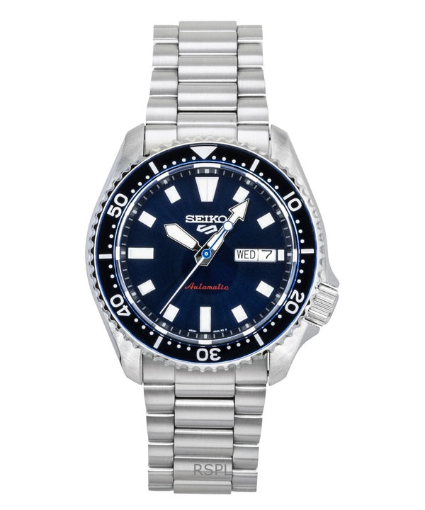 Seiko 5 Sports SKX Redux rostfritt stål blå urtavla automatisk SRPL83K1 100M herrklocka