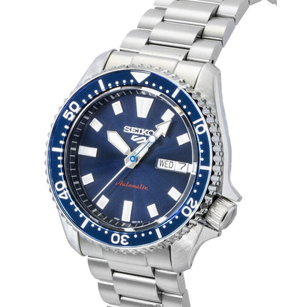 Seiko 5 Sports SKX Redux rostfritt stål blå urtavla automatisk SRPL83K1 100M herrklocka