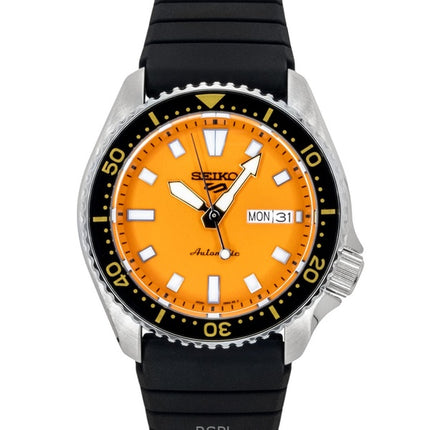 Seiko 5 Sports SKX Redux silikonrem orange urtavla automatisk SRPL89K1 100M herrklocka