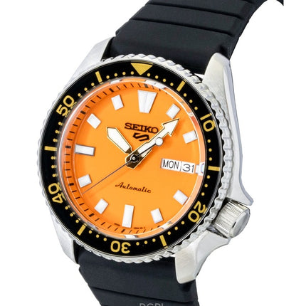 Seiko 5 Sports SKX Redux silikonrem orange urtavla automatisk SRPL89K1 100M herrklocka