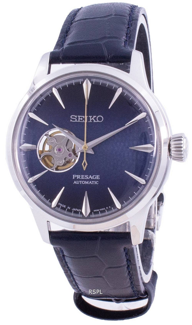 Seiko Presage Automatic Cocktail Time Blue Moon SSA405 SSA405J1 SSA405J Open Heart Japan Made Herrklocka