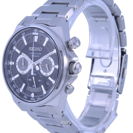 Seiko Neo Sports Chronograph Black Dial Quartz SSB397 SSB397P1 SSB397P 100M herrklocka