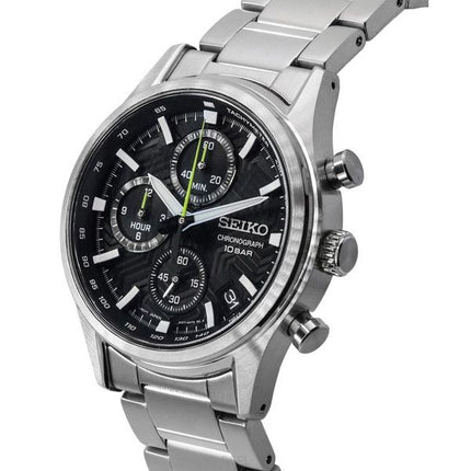Seiko Conceptual Chronograph Black Dial Quartz SSB419P1 100M herrklocka