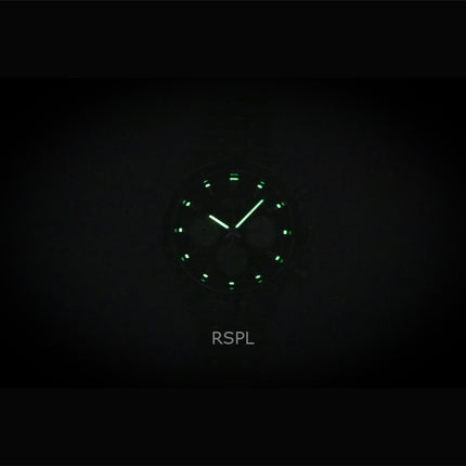 Seiko kronograf rostfritt stål blå urtavla kvarts SSB477P1 herrklocka