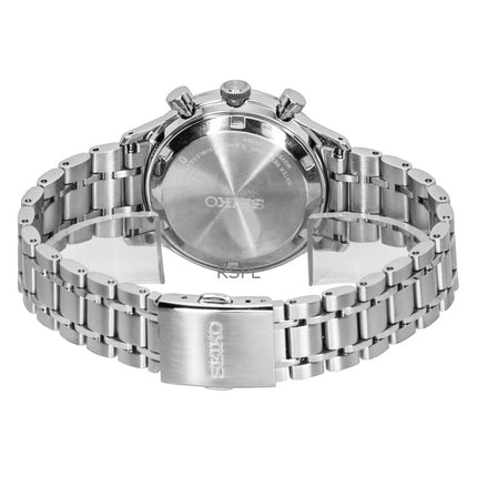 Seiko kronograf rostfritt stål grön urtavla kvarts SSB481P1 herrklocka