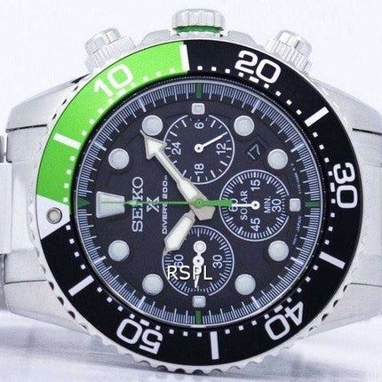 Renoverad Seiko Prospex Diver's Solar Chronograph 200M SSC615 SSC615P1 SSC615P Herrklocka