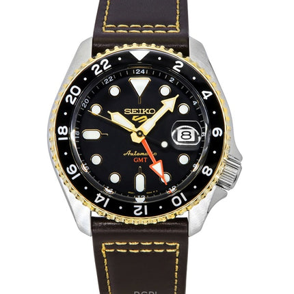 Seiko 5 Sports SKX GMT Läderrem Brun Urtavla Automatisk SSK036K1 100M herrklocka