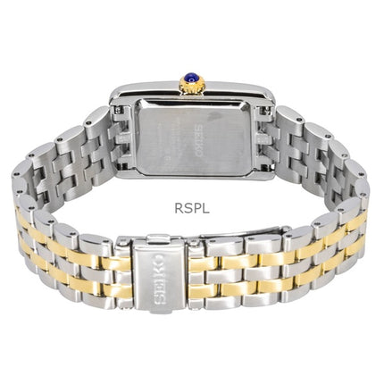 Seiko tvåfärgad rostfritt stål silverfärgad urtavla kvarts SWR087P1 damklocka