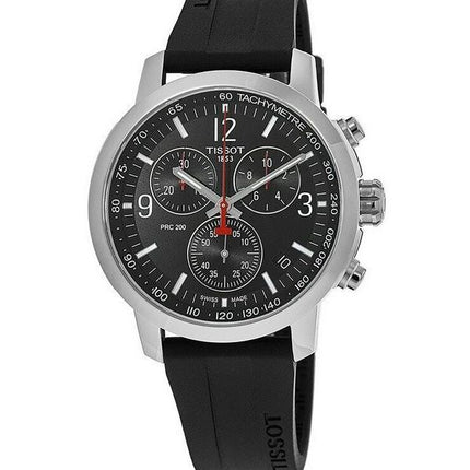 Tissot PRC 200 T-Sport Chronograph Black Dial Quartz Diver&#39,s T114.417.17.057.00 200M herrklocka