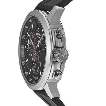 Tissot PRC 200 T-Sport Chronograph Black Dial Quartz Diver&#39,s T114.417.17.057.00 200M herrklocka