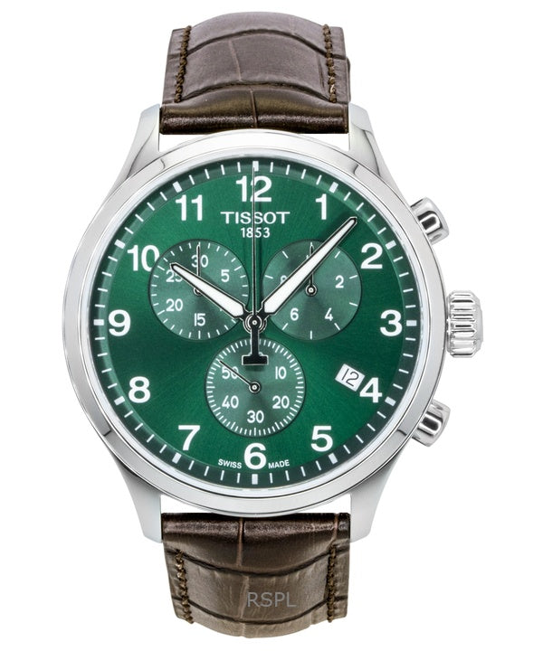 Tissot Chrono XL Classic Kronograf Rostfritt Stål Grön Urtavla Quartz T116.617.16.092.00 100M Herrklocka