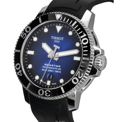 Tissot T-Sport Seastar 1000 T120.407.17.041.00 T1204071704100 Powermatic 80 Automatisk 300M Mäns Klocka