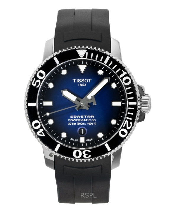 Tissot T-Sport Seastar 1000 T120.407.17.041.00 T1204071704100 Powermatic 80 Automatisk 300M Mäns Klocka