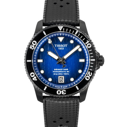 Tissot Seastar 1000 syntetiskt armband blå urtavla automatisk dykarklocka T120.807.37.041.00 300M herrklocka