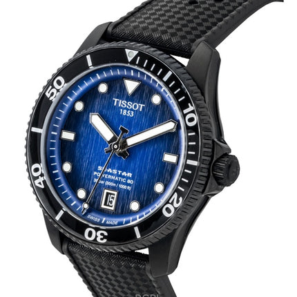Tissot Seastar 1000 syntetiskt armband blå urtavla automatisk dykarklocka T120.807.37.041.00 300M herrklocka