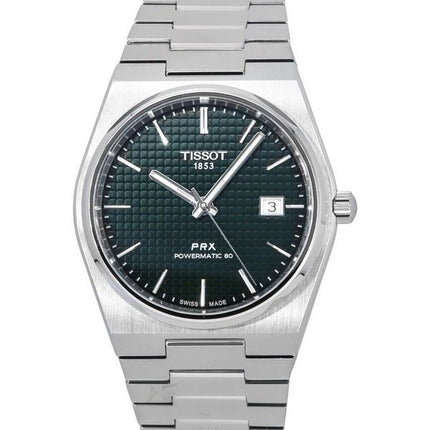 Tissot T-Classic PRX Powermatic 80 rostfritt stål grön urtavla Automatisk T137.407.11.091.00 100M herrklocka