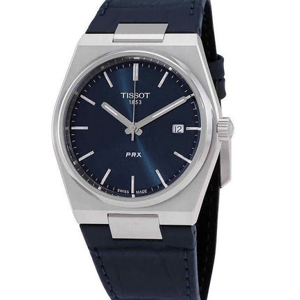 Tissot T-Classic PRX Läderrem Blue Dial Quartz T137.410.16.041.00 100M herrklocka