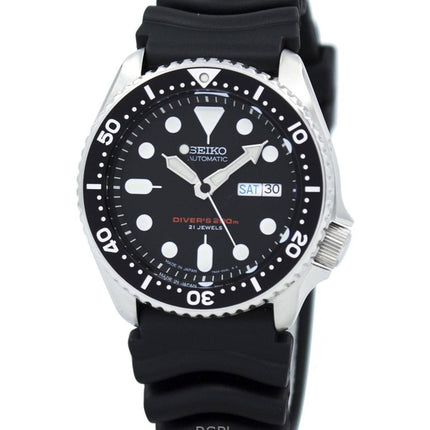 Renoverad Seiko Black Dial Automatic Diver&#39;s SKX007J1 200M herrklocka