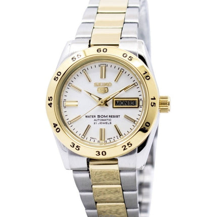 Renoverad Seiko 5 White Dial Automatic Sports SYMG42K1 Damklocka
