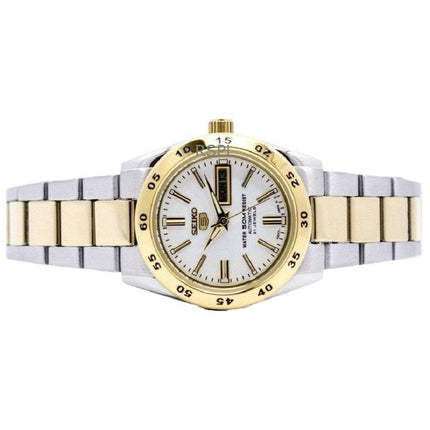 Renoverad Seiko 5 White Dial Automatic Sports SYMG42K1 Damklocka