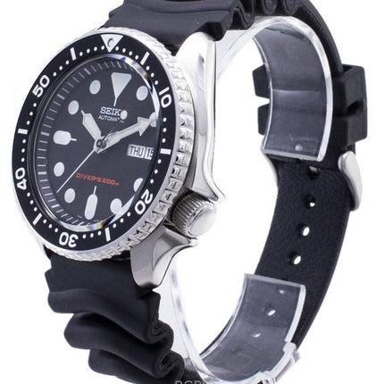 Renoverad Seiko gummirem svart urtavla Automatisk dykare SKX007K1 200M herrklocka