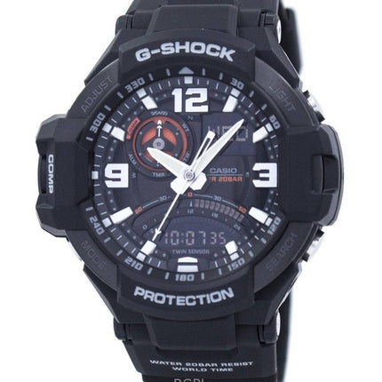 Renoverad Casio G-Shock Analog Digital Resin Armband Black Dial Quartz GA-1000-1A 200M herrklocka