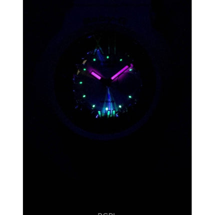 Renoverad Casio Baby-G Analog Digital Neon Illuminator Quartz BGA-160-7B2DR Damklocka