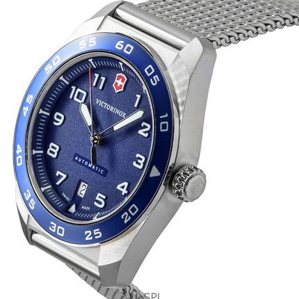 Victorinox Swiss Army rostfritt stål blå urtavla automatisk 242045 100M herrklocka