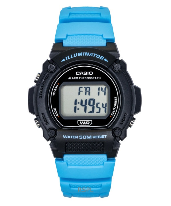 Casio Standard Digital Blå Resinrem Quartz W-219H-2A2V Herrklocka