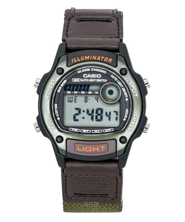 Casio Standard Digital Läder- och Tygarmband Quartz W-220HF-3AV Unisexklocka