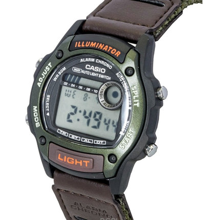 Casio Standard Digital Läder- och Tygarmband Quartz W-220HF-3AV Unisexklocka