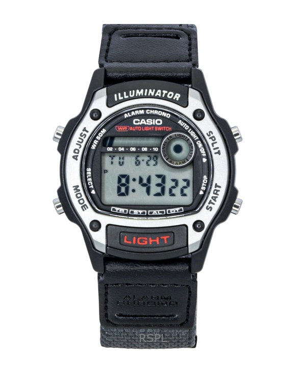 Casio Standard Digital Läder- och Tygarmband Quartz W-220HF-8AV Unisexklocka