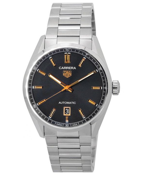TAG Heuer Carrera rostfritt stål svart urtavla automatisk WBN2113.BA0639 100M herrklocka