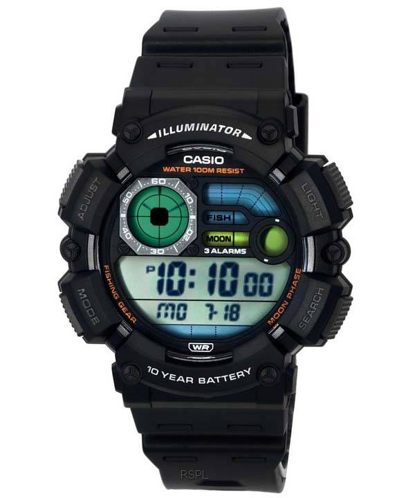 Casio Fiskeredskapslina Digital Quartz WS-1500H-1A WS1500H-1 100M herrklocka