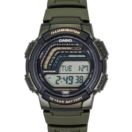 Casio digitalt hartsarmband kvarts WS-1800-3AV 100M herrklocka